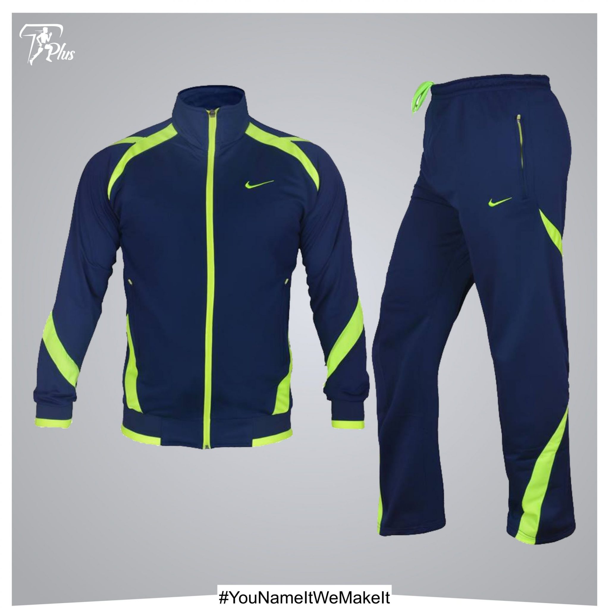 dark blue nike tracksuit