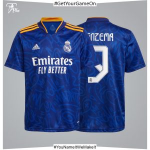 Shirts, Real Madrid 2122 Home Authentic Jersey With Benzema 9 Printing