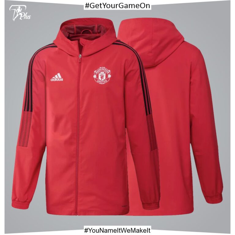 manchester united training presentation jacket red